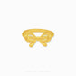 999 Dainty Ribbon Ring by Chip Lee Jewellery, 999 pure gold, featuring a delicate bow design, adding elegance to any outfit.