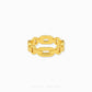 Minimalist gold link ring for women