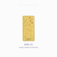 Gold bar with Chinese zodiac dog design on a white background