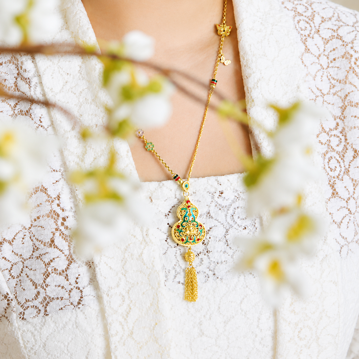 999 Pure Gold Abundance & Protection Gourd (葫芦) Necklace