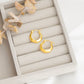 999 Pure Gold Angular Hoop Earrings with sharp geometric facets in 24K gold by Chip Lee Jewellery Singapore