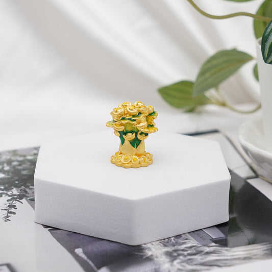 999 pure gold Auspicious Chinese Cabbage with Gold Ingots Figurine symbolising wealth, abundance and good fortune in refined detail