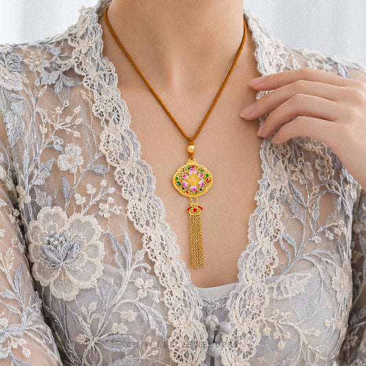 999 Pure Gold Celestial Bloom Necklace