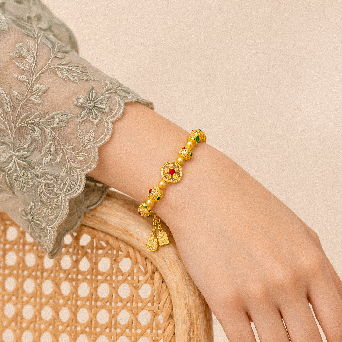 999 Pure Gold Charm Bracelet