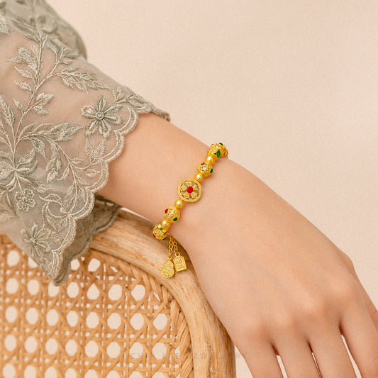 999 Pure Gold Charm Bracelet