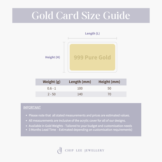 999 Pure Gold Customisable Gold Card