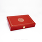 999 Pure Gold Eight Treasures Wedding Collectables set in a premium red gift box for traditional Chinese wedding dowry.
