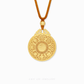 999 Pure Gold Eight Treasures and Blessings Gu Fa Jin Necklace, featuring the Eight Treasures Compass.