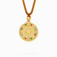 999 Pure Gold Eight Treasures and Blessings Gu Fa Jin Necklace featuring Buddhist Eight Treasures compass motif.