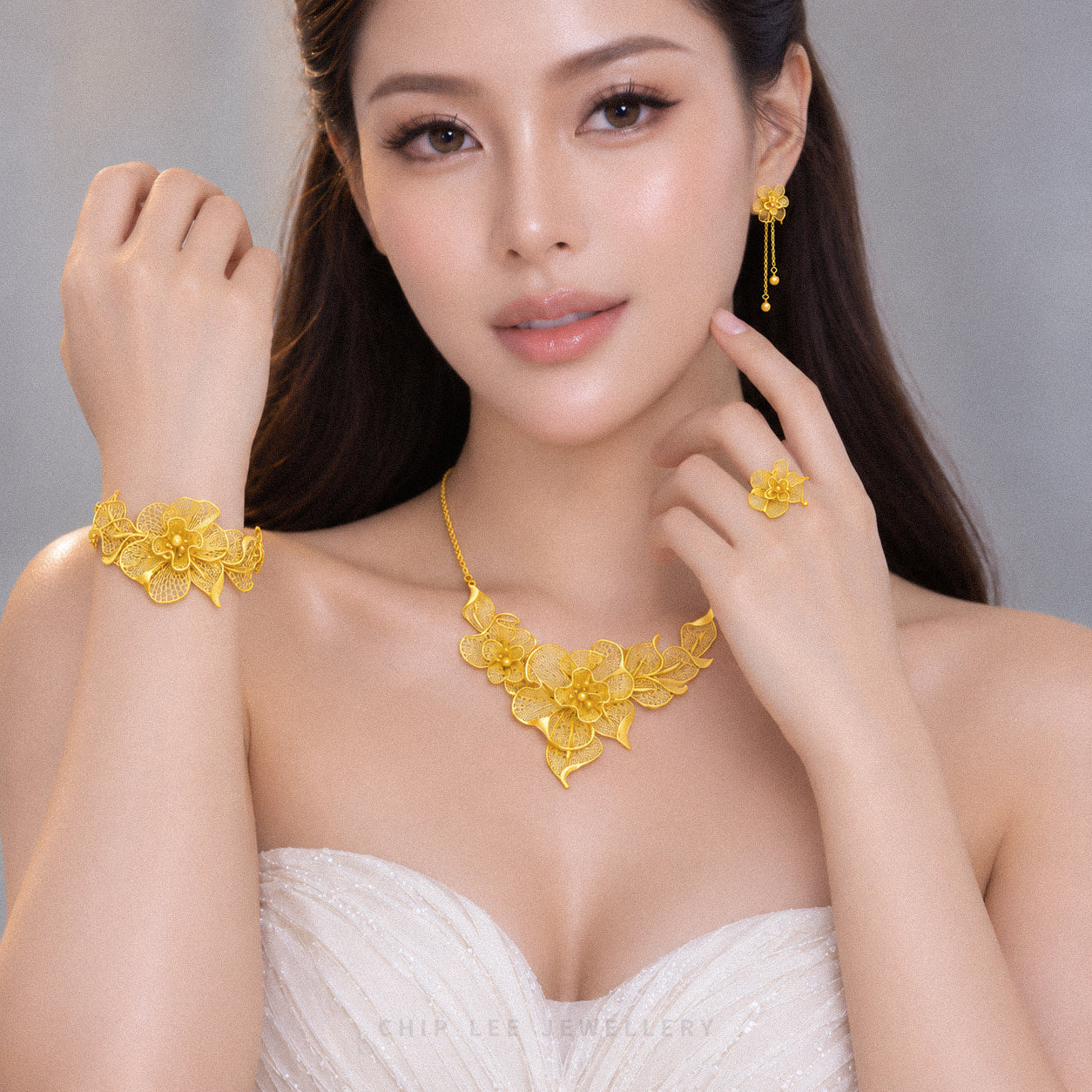 999 Pure Gold Flora Bracelet