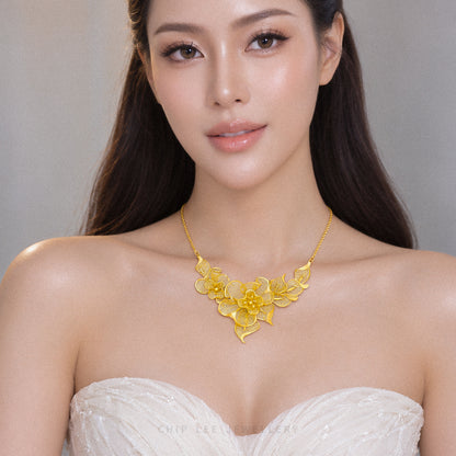 999 Pure Gold Flora Necklace