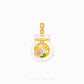 999 pure gold money bag Hetian jade pendant with 24K gold floral design symbolizing wealth and prosperity