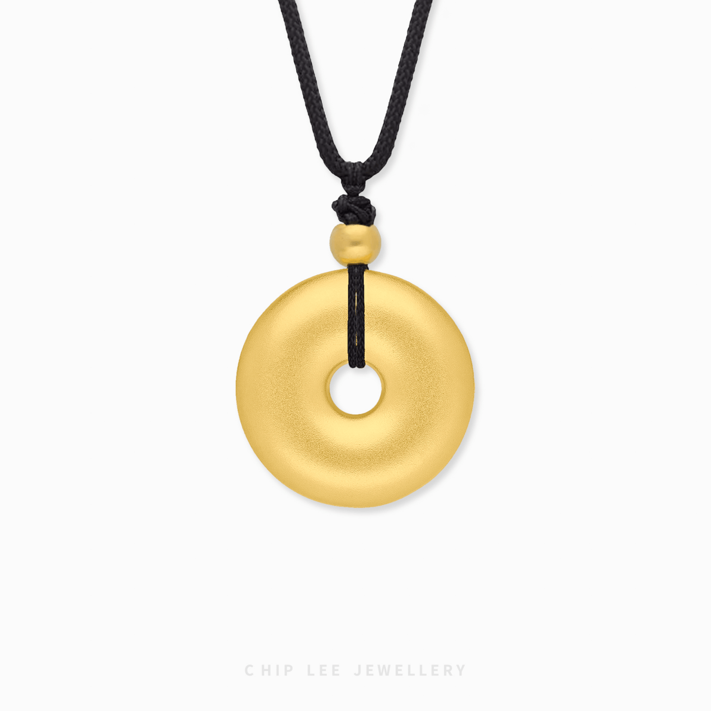 999 Pure Gold Fortune Necklace Gu Fa Jin in minimalist shape motif. symbolising wealth, good fortune and cultural heritag.e