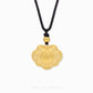 A 999 pure gold necklace with a rope chain and a cloud-shaped gold pendant, displayed against a white background.