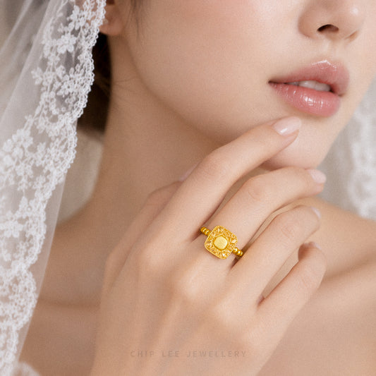 999 Pure Gold Kare Ring
