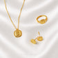999 Pure Gold Kare Studs