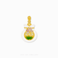 999 Pure Gold Money Bag Pendant with a lotus motif and smooth He Tian Jade inlay, featuring a matte Gu Fa Jin gold finish.