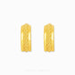 999 Pure Gold Mixed Beaded Chunky Hoop Earrings with mixed bead textures and solid 24K gold by Chip Lee Jewellery Singapore 