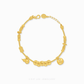 Chip Lee Jewellery Singapore 999 Pure Gold Prosperity Charm Gu Fa Jin Bracelet, 24K Ancient Gold, traditional matte finish, symbolic wealth.