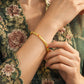 999 Pure Gold Red and Green Qiankun Bangle