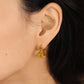 999 Pure Gold Sculpted Radiance Hoop Earrings
