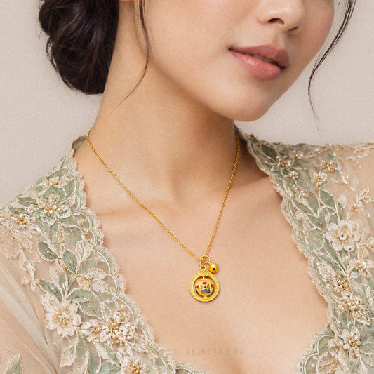 999 Pure Gold Spinning Charm Necklace