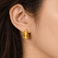 999 Pure Gold Textured Rope Hoop Earrings