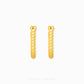 999 Pure Gold Twist Hoop Earring with elegant spiral twist design, crafted from solid 24K gold by Chip Lee Jewellery Singapore 