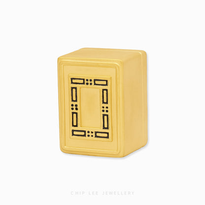 999 Pure Gold White Dragon Mahjong Tile symbolising purity and new beginnings, crafted in solid gold for a meaningful gift or timeless collectible.