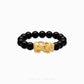 999 Pure Gold Black Agate Pixiu Bracelet