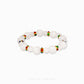 999 Pure Gold Mixed Enamel with White Agate Bracelet