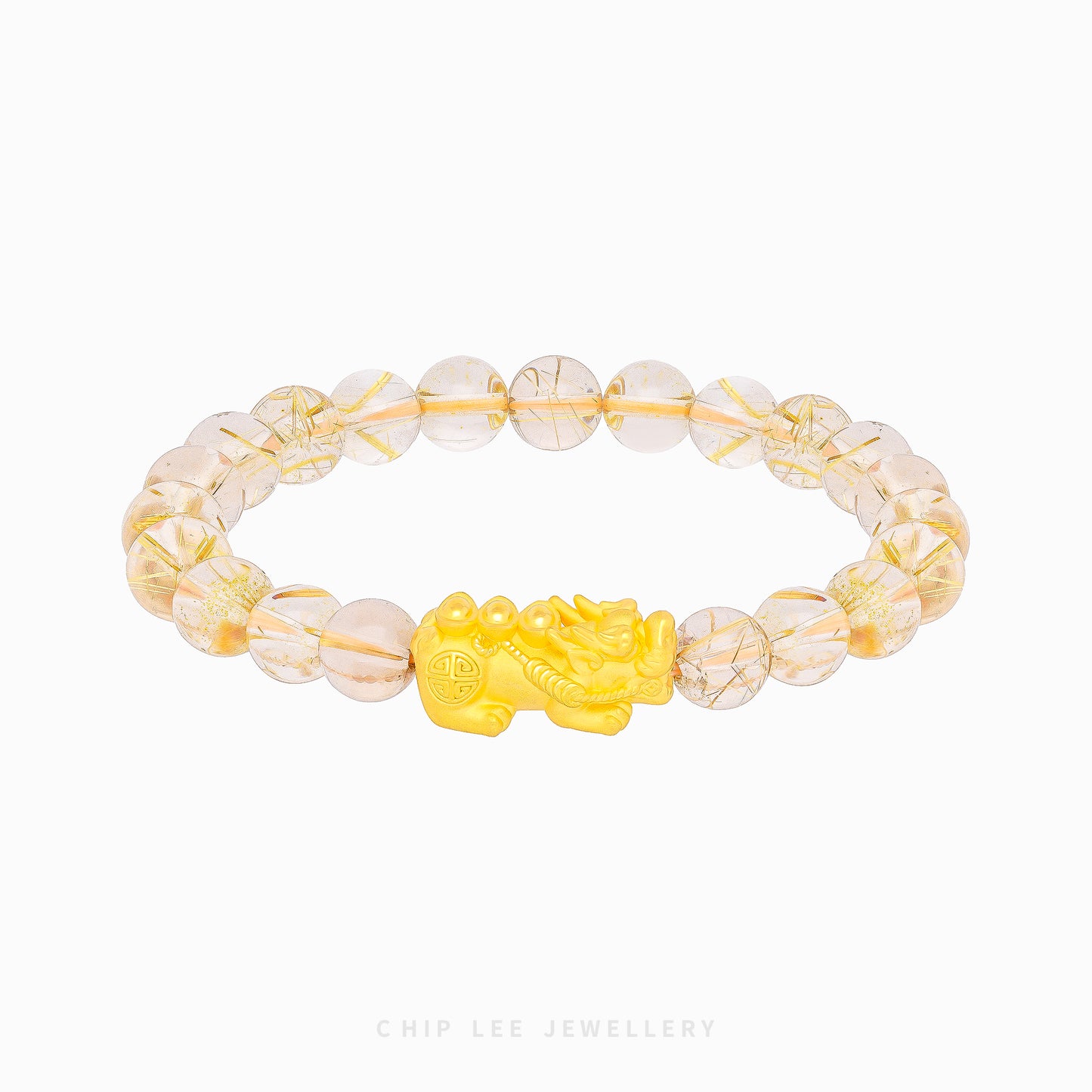 999 Pure Gold Tri-Ingot Clarity Pixiu Bracelet