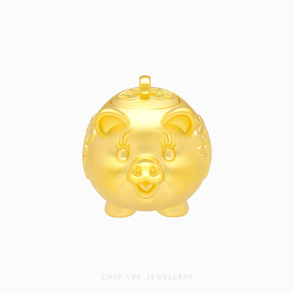 999 Pure Gold Prosperity Pig Figurine