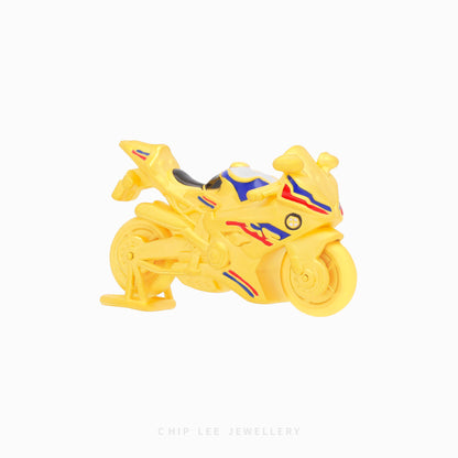 999 Pure Gold Enamel Motorbike Figurine