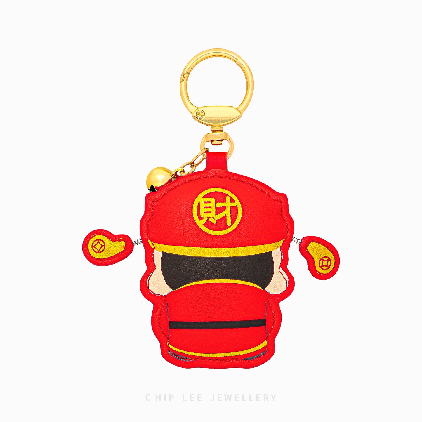 999 Pure Gold God of Fortune Spinning Coin Keychain