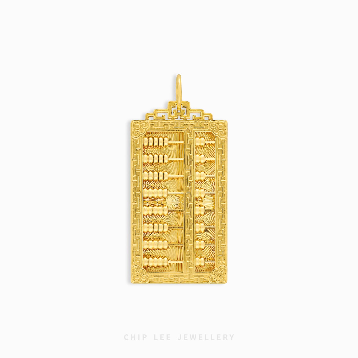 Symbolic abacus-inspired pendant necklace