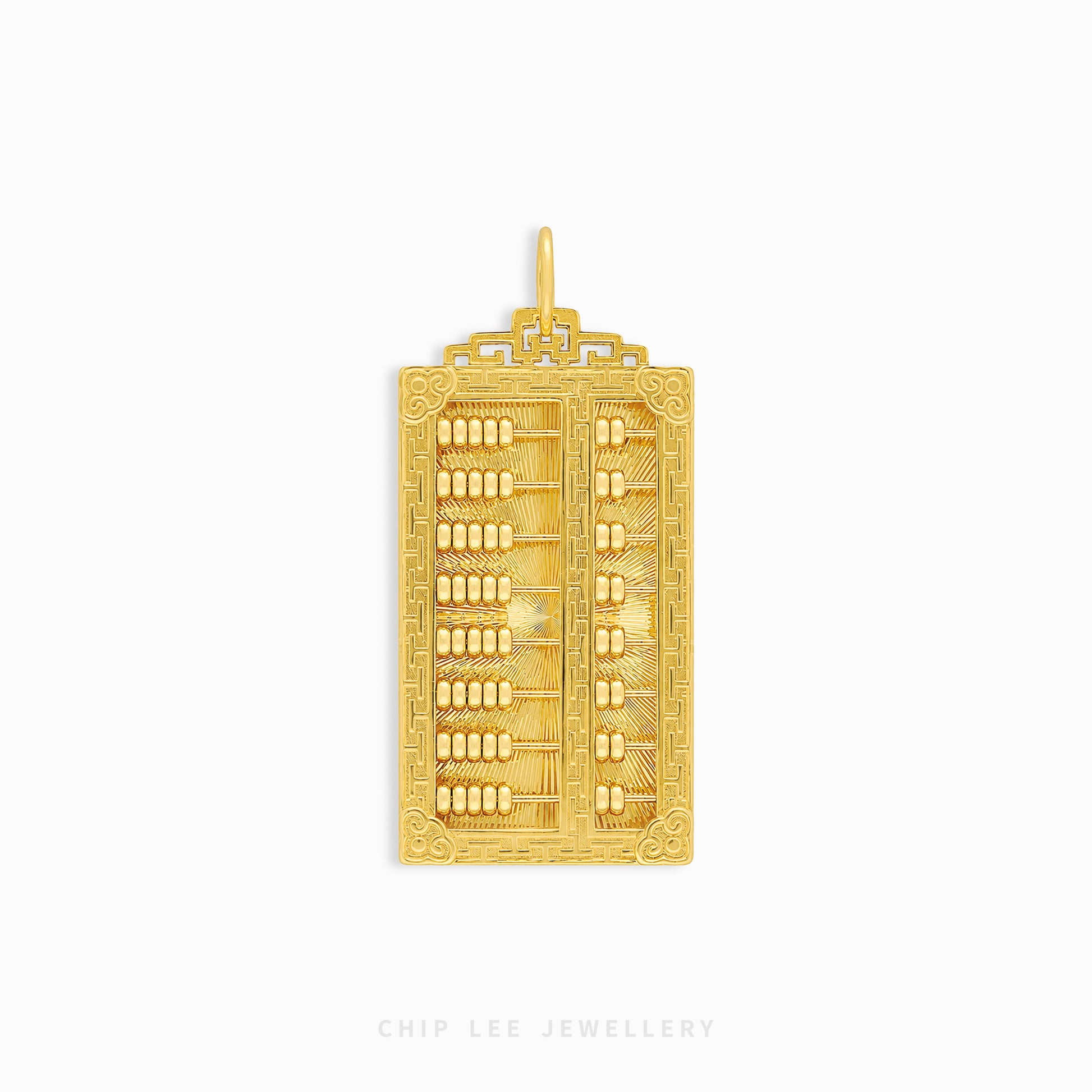 Symbolic abacus-inspired pendant necklace