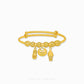 Abundance & Prosperity Baby Bangle in 916 gold symbolizing growth, luck, and elegance for newborns and toddlers.
