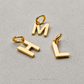 Polished Gold Letter Alphabet Pendants with Minimalist Design