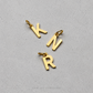 Polished Gold Letter Alphabet Pendants with Minimalist Design