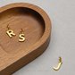 Polished Gold Letter Alphabet Pendants with Minimalist Design