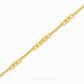 Amara Bracelet with alternating elongated rectangular links and delicate oval chains, finished with a lobster clasp and adjustable chain.