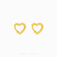 Amor Hoop Earrings in 916 gold, elegant romantic gold hoop earrings for women, timeless everyday jewellery