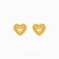 Amor Stud Earrings in 999 pure gold