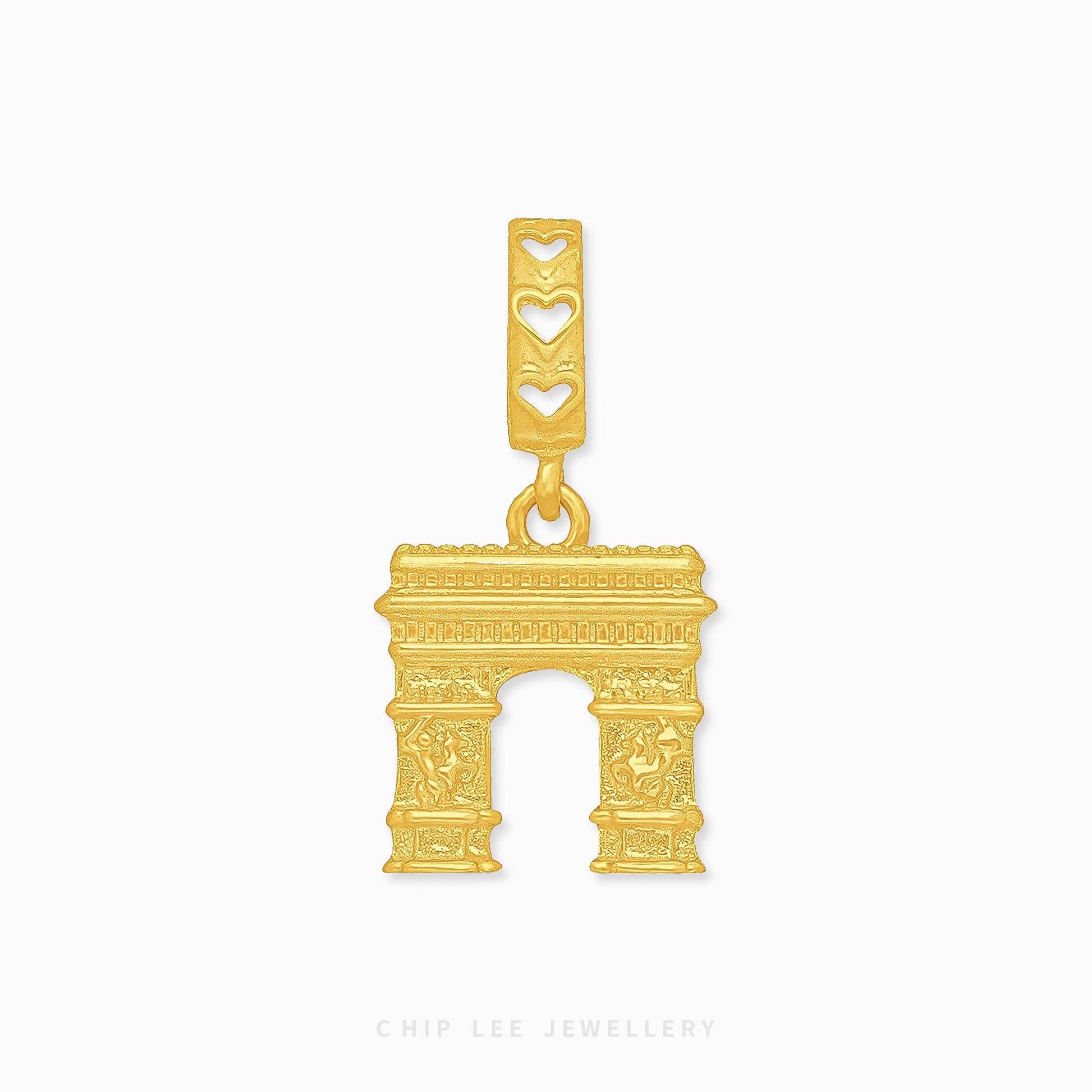 Arc de Triomphe Charm 916 gold by Chip Lee Jewellery Singapore, symbolising Parisian elegance, perfect for meaningful gifts or personal keepsakes.