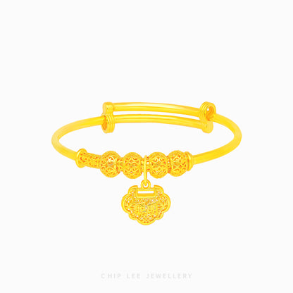 Brilliance and Good Fortune Cloud (聪明伶俐) Chong Ming Ling Li Baby Bangle