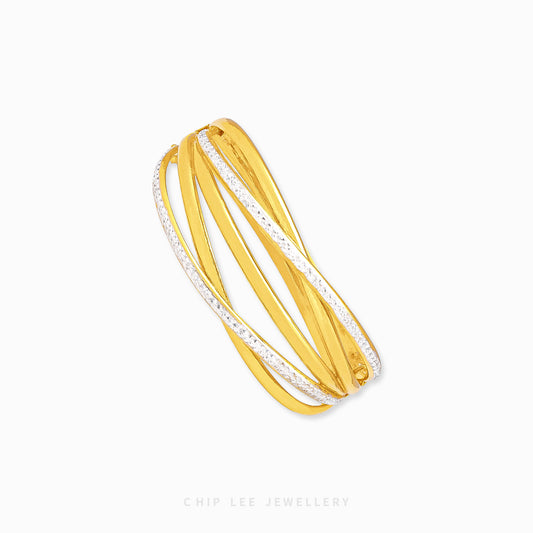 Duo Tone Helix Bangle