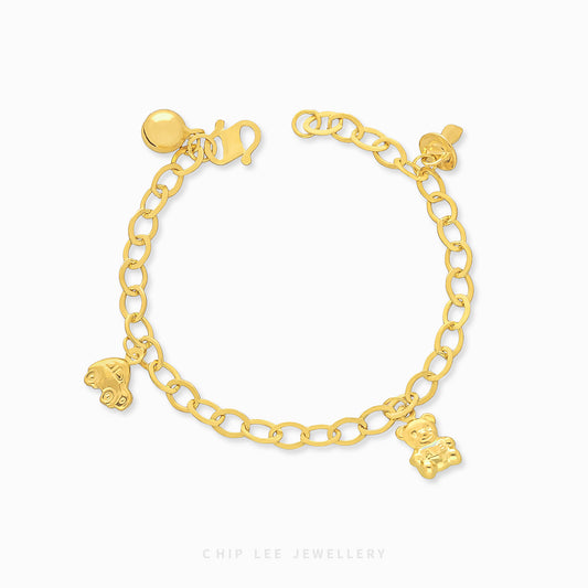 Bear, Car, Pacifier Charm Baby Bracelet