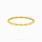 A gold bangle bracelet with a textured bamboo-inspired design on one side and a woven pattern on the other, shown on a light gray background with the brand name 'CHIP LEE JEWELLERY' at the bottom.
