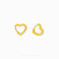 Amor Hoop Earrings in 916 gold, elegant romantic gold hoop earrings for women, timeless everyday jewellery